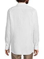 Solid Textured Jacquard Cotton Shirt