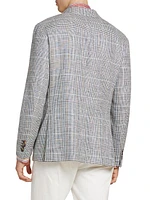 Cotton-Blend Glen Plaid Blazer