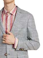 Cotton-Blend Glen Plaid Blazer