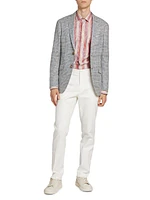 Cotton-Blend Glen Plaid Blazer