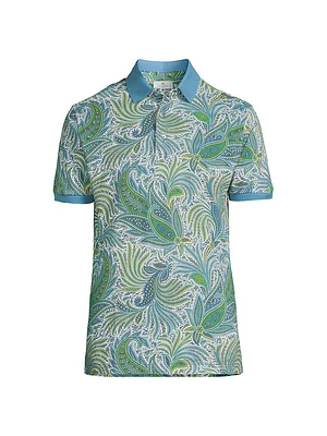 Paisley Cotton Polo Shirt