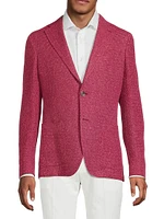 Solid Textured Silk-Linen Sportcoat