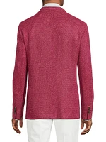 Solid Textured Silk-Linen Sportcoat