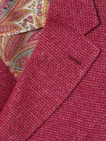 Solid Textured Silk-Linen Sportcoat