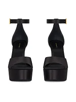 4G Liquid Platform Sandals Satin