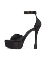 4G Liquid Platform Sandals Satin