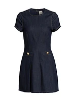 Nova Denim Sheath Minidress