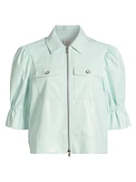 Holly Vegan Leather Puff Sleeve Jacket