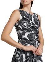 Graphic Floral Fit & Flare Gown