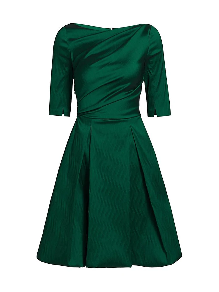 Taffeta Fit & Flare Minidress