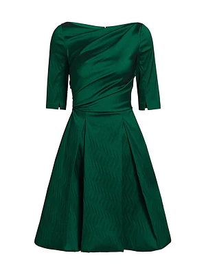 Taffeta Fit & Flare Minidress