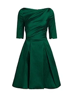 Taffeta Fit & Flare Minidress