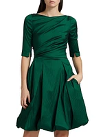 Taffeta Fit & Flare Minidress