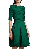 Taffeta Fit & Flare Minidress