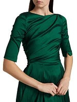 Taffeta Fit & Flare Minidress