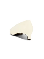 Point-Toe Leather Pumps