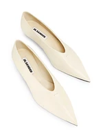 Point-Toe Leather Pumps