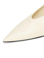 Point-Toe Leather Pumps