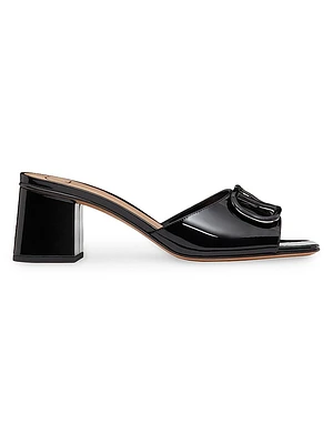 VLogo Signature 60MM Patent Leather Slide Sandals