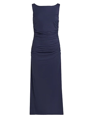 Benson Ruched Stretch Jersey Midi-Dress