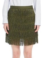 Garonna Beaded Fringe Miniskirt