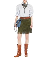 Garonna Beaded Fringe Miniskirt