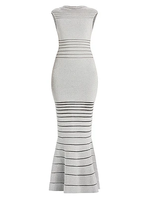 The Camila Sheer Stripe Mermaid Gown