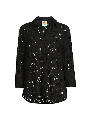 Black Sun Eyelet Shirt