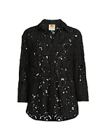 Black Sun Eyelet Shirt