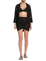 Black Sun Eyelet Shirt