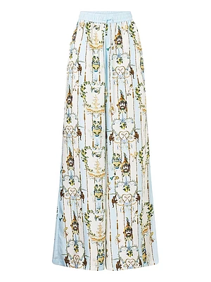 Camilla x White Lotus Printed Silk Lounge Pants