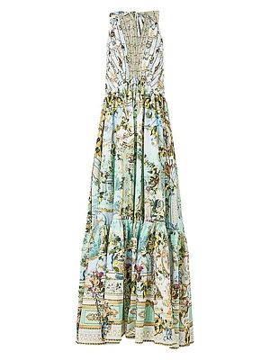 Camilla x White Lotus Printed Cotton Halter Maxi Dress