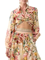 Camilla x White Lotus Cropped Wrap Shirt