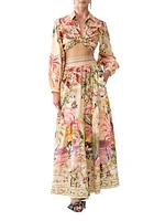 Camilla x White Lotus Cropped Wrap Shirt