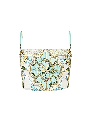 Camilla x White Lotus Corset Crop Top