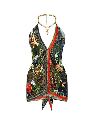 Camilla x White Lotus Knotted Scarf Top