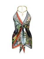 Camilla x White Lotus Knotted Scarf Top