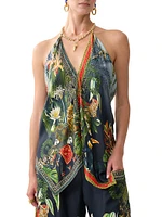 Camilla x White Lotus Knotted Scarf Top