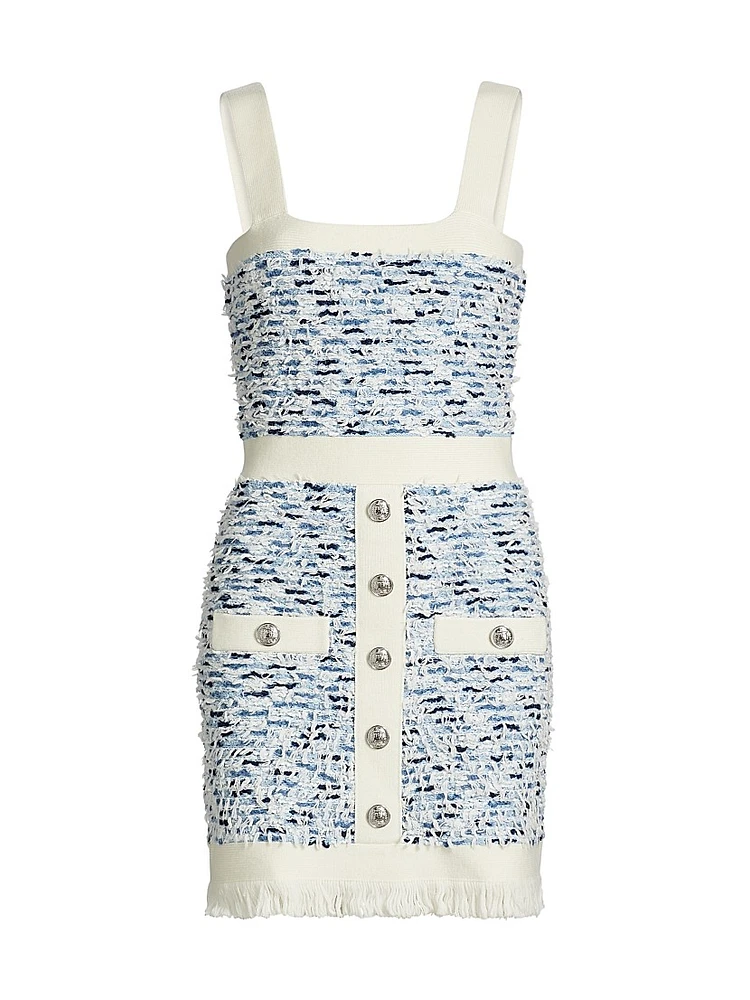 Tweed Sleeveless Minidress