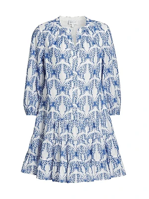 Tiered Butterfly Eyelet Dress