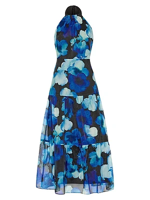Hayden Watercolor Floral Organza Dress