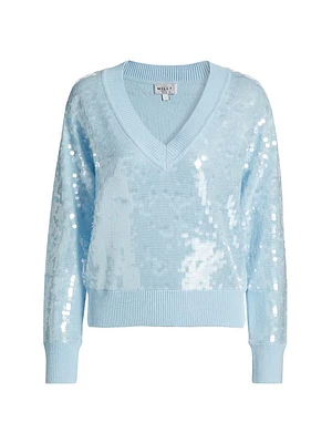 Ilaria Sequined V-Neck Sweater