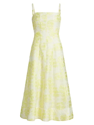 Floral Fil Coupe Cocktail Dress