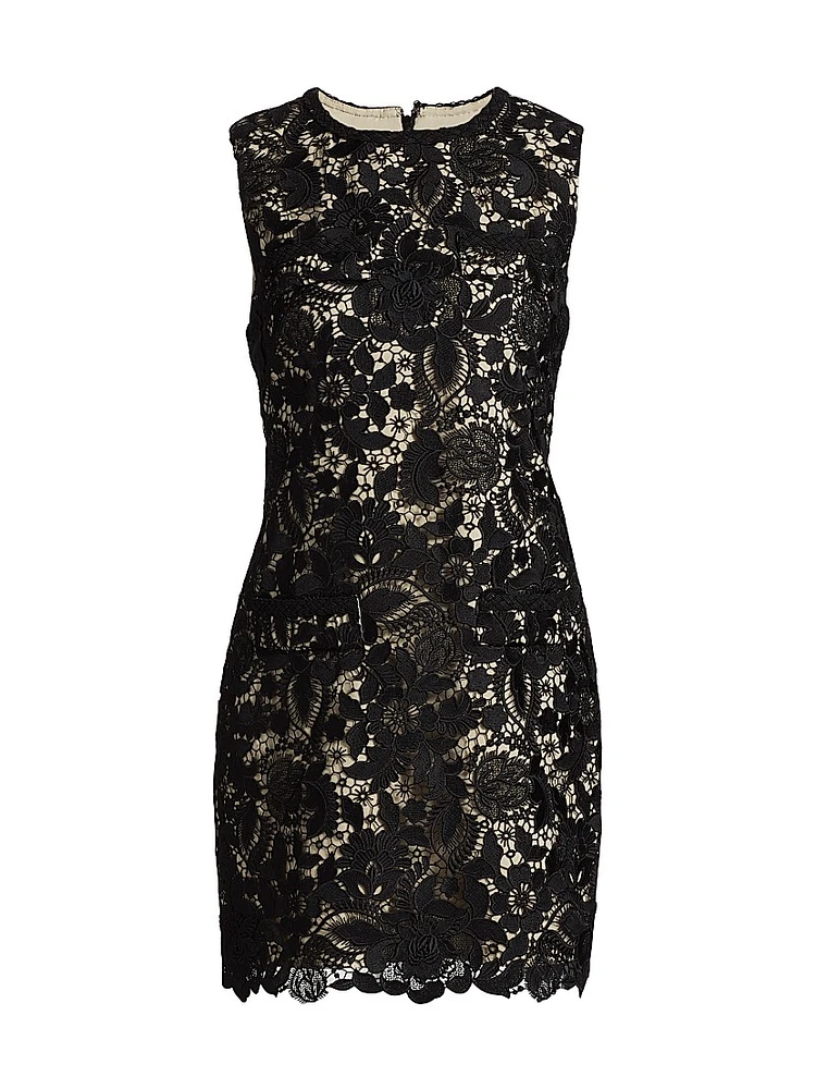 Garden Lace Sheath Minidress