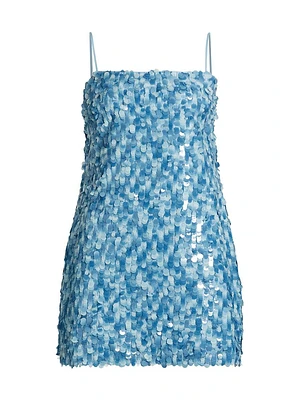 Colette Sequined & Beaded Minidress