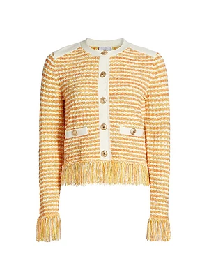 Textured Fringe Cardigan