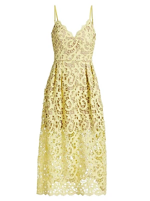 Trois Lace Midi-Dress