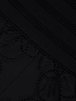 Geo Eyelet Midi-Dress