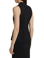 Sumio Jersey Sleeveless Blazer Top