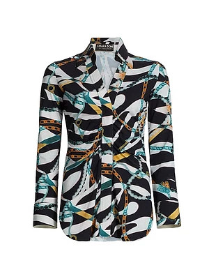 Sohoreh Chain Jersey V-Neck Shirt